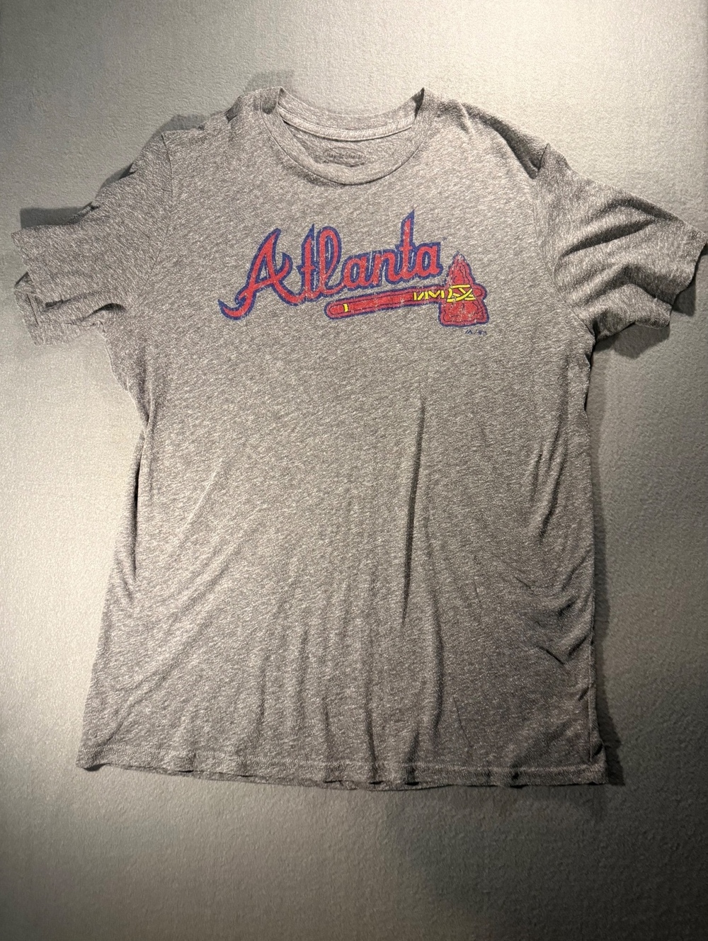 Majestic Atlanta Braves Swanson 7 Gray T-Shirt Size 2X